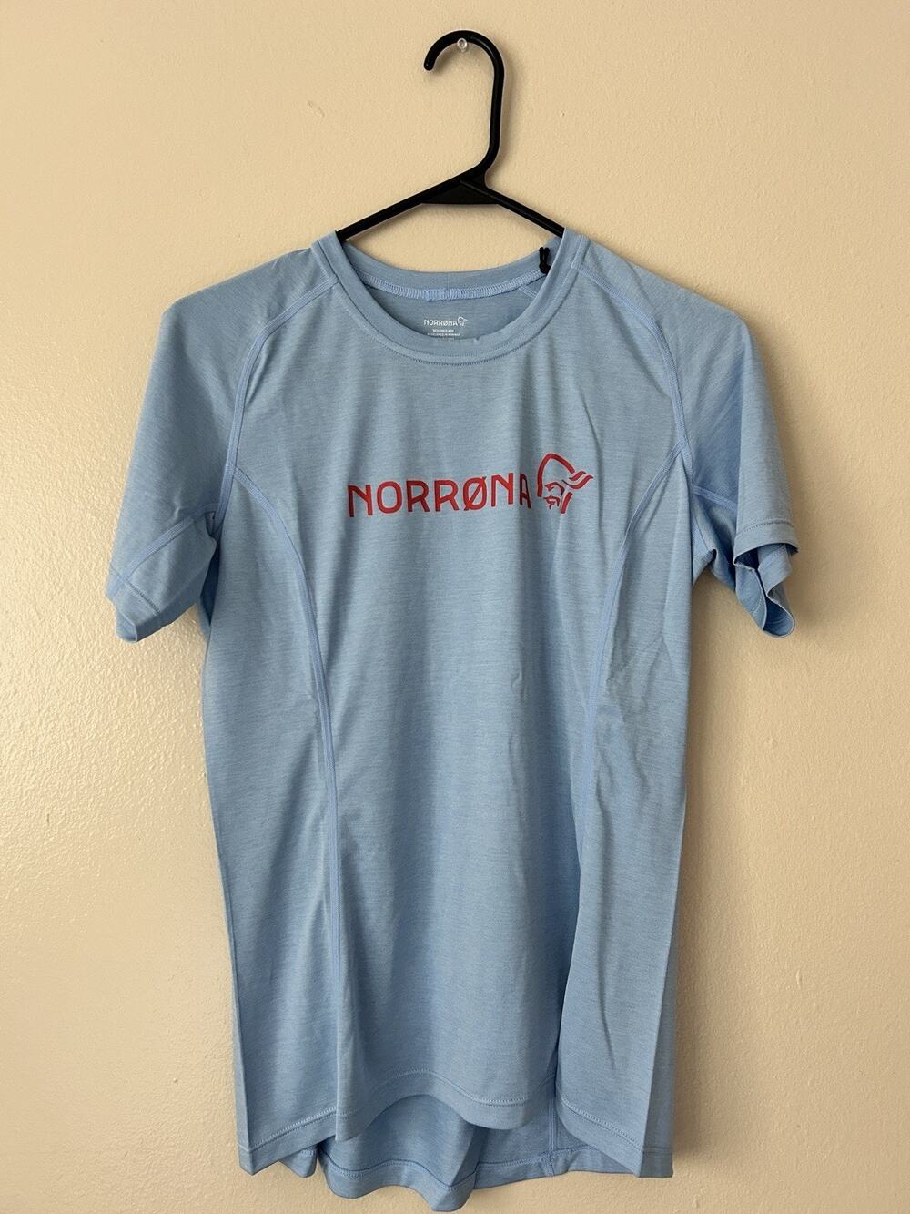 NWT Norrona Fjora Equaliser Lightweight T-Shirt Womens S Blue Hiking Outdoor